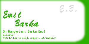 emil barka business card